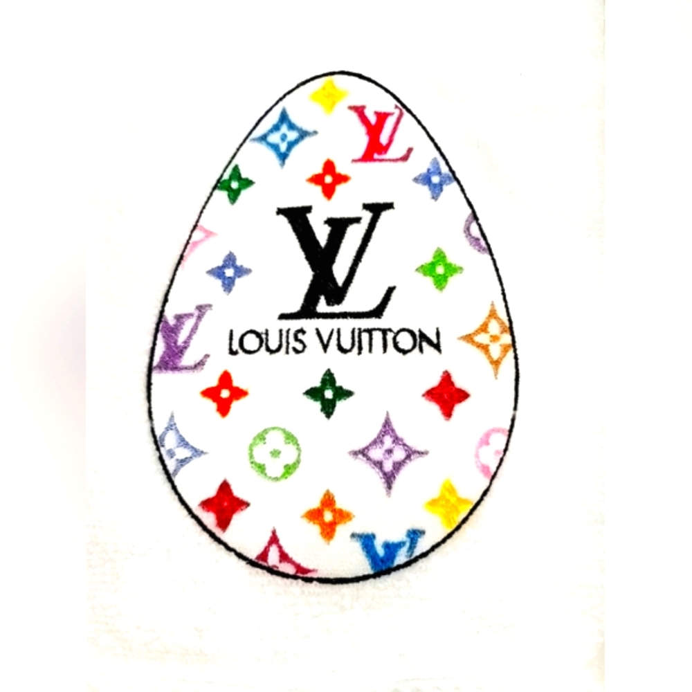 Embroidered LV Egg Hand Towel